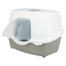 Trixie Kattenbak Davio Top Outdoor Met Kap Grijs / Wit 56X39X39 Cm