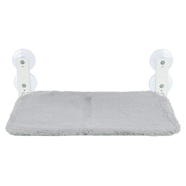 Trixie Hangmat Voor Aan Raam Opvouwbaar Pluche / Mesh Wit / Grijs 58X34 Cm