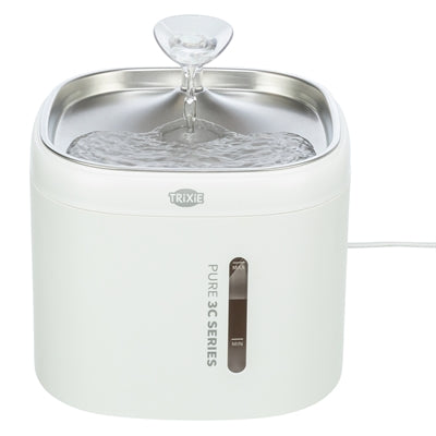 Trixie Drinkfontein Aqua Pure Kunststof / Rvs Wit 18X18X14,5 Cm