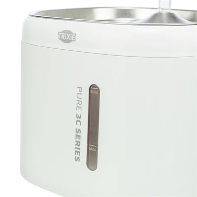 Trixie Drinkfontein Aqua Pure Kunststof / Rvs Wit 18X18X14,5 Cm
