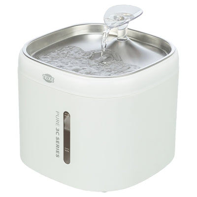 Trixie Drinkfontein Aqua Pure Kunststof / Rvs Wit 18X18X14,5 Cm