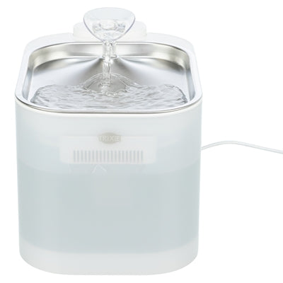 Trixie Drinkfontein Aqua Square Kunststof / Rvs Wit 23,5X16X15,5 Cm