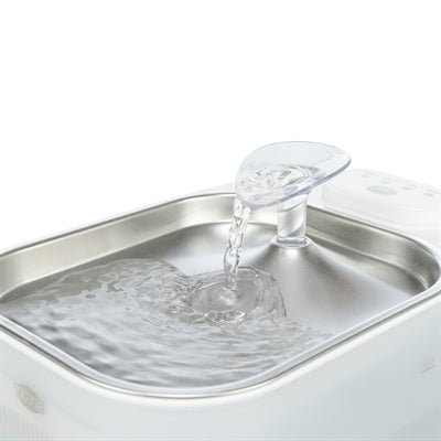 Trixie Drinkfontein Aqua Square Kunststof / Rvs Wit 23,5X16X15,5 Cm