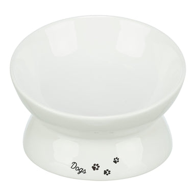 Trixie Voerbak / Drinkbak Dogs Keramiek Verhoogd Wit 17X17X13,5 Cm