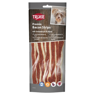 Trixie Premio Bacon Strips Met Eendenborst En Rundvlees 80 Gr