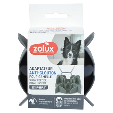 Zolux Slowfeeder / Inzet Stuk Voor Voerbak Silicone Grijs 13,5X13,5X3,5 Cm