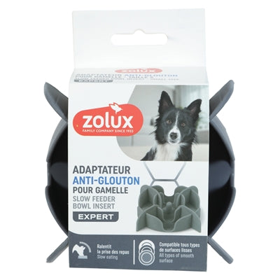 Zolux Slowfeeder / Inzet Stuk Voor Voerbak Silicone Grijs 13,5X13,5X3,5 Cm