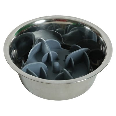Zolux Slowfeeder / Inzet Stuk Voor Voerbak Silicone Grijs 13,5X13,5X3,5 Cm