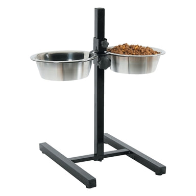 Zolux Voerstandaard Voerbak / Waterbak Verstelbaar Rvs 2X1,5 Ltr 21 Cm 51X45X26,5