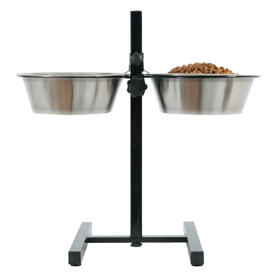 Zolux Voerstandaard Voerbak / Waterbak Verstelbaar Rvs 2X1,5 Ltr 21 Cm 51X45X26,5