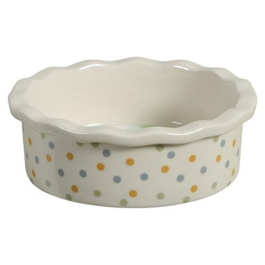 Zolux Voerbak Cosy Gestipt Keramiek Wit 10X10X3,5 Cm 100 Ml