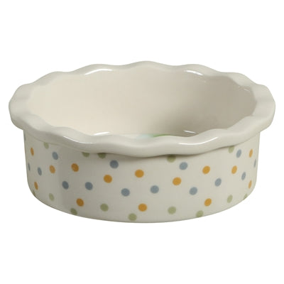 Zolux Voerbak Cosy Gestipt Keramiek Wit 10X10X3,5 Cm 100 Ml