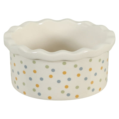 Zolux Voerbak Cosy Gestipt Keramiek Wit 10X10X3,5 Cm 100 Ml
