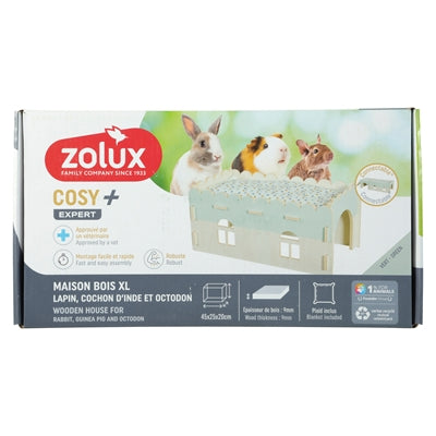 Zolux Knaaghuis Cosy Konijn Uitbreiding Hout 45X25X20 Cm