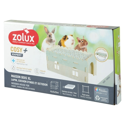 Zolux Knaaghuis Cosy Konijn Uitbreiding Hout 45X25X20 Cm