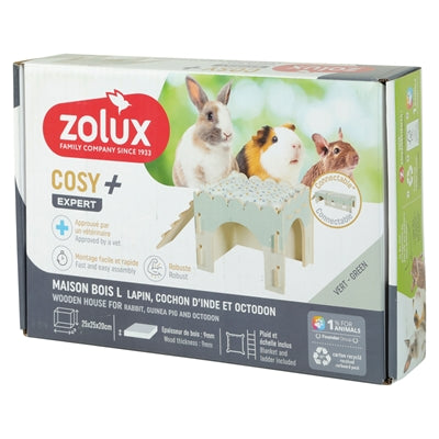 Zolux Knaaghuis Cosy Konijn Hout 25X25X20 Cm