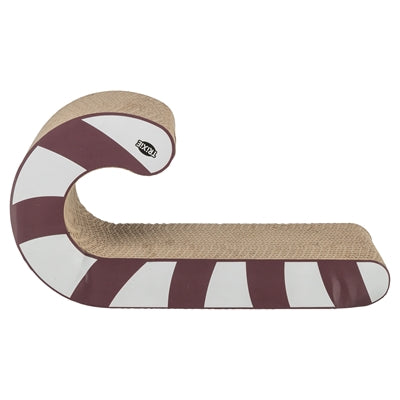 Trixie Xmas Krabplank Candy Cane Kerststok Donkerrood / Wit 42X21,5X13 Cm