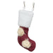 Trixie Xmas Kerstsok Hooizak Katoen / Wollook Rood / Wit 13X20 Cm
