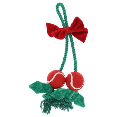 Roseline Rosewood Holly Jolly Flostouw Met Twee Tennisballen 34X23X7 Cm