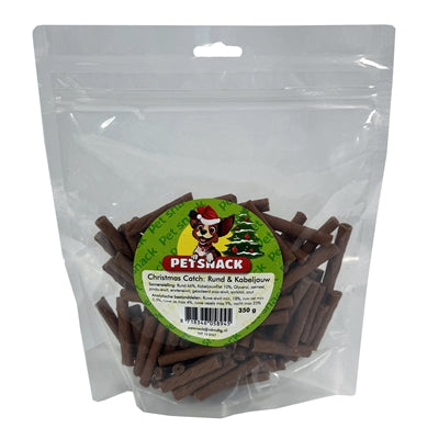 Petsnack Christmas Catch Rund/Kabeljauw