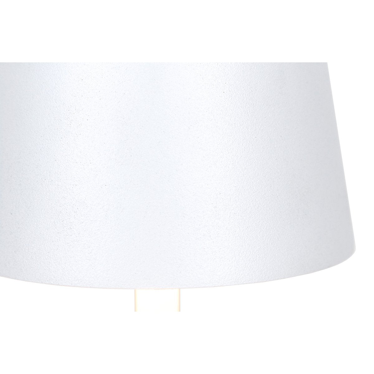 Tafellamp 29 cm naturel/wit met LED batterij