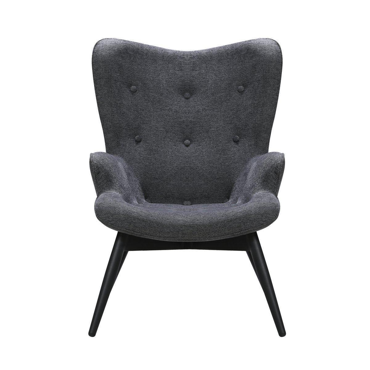 Fauteuil donkergrijze structuurstof