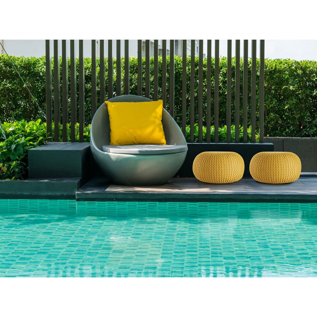 Pouf Outdoor Ø55cm stoel Pouf Terrace Pool Garden