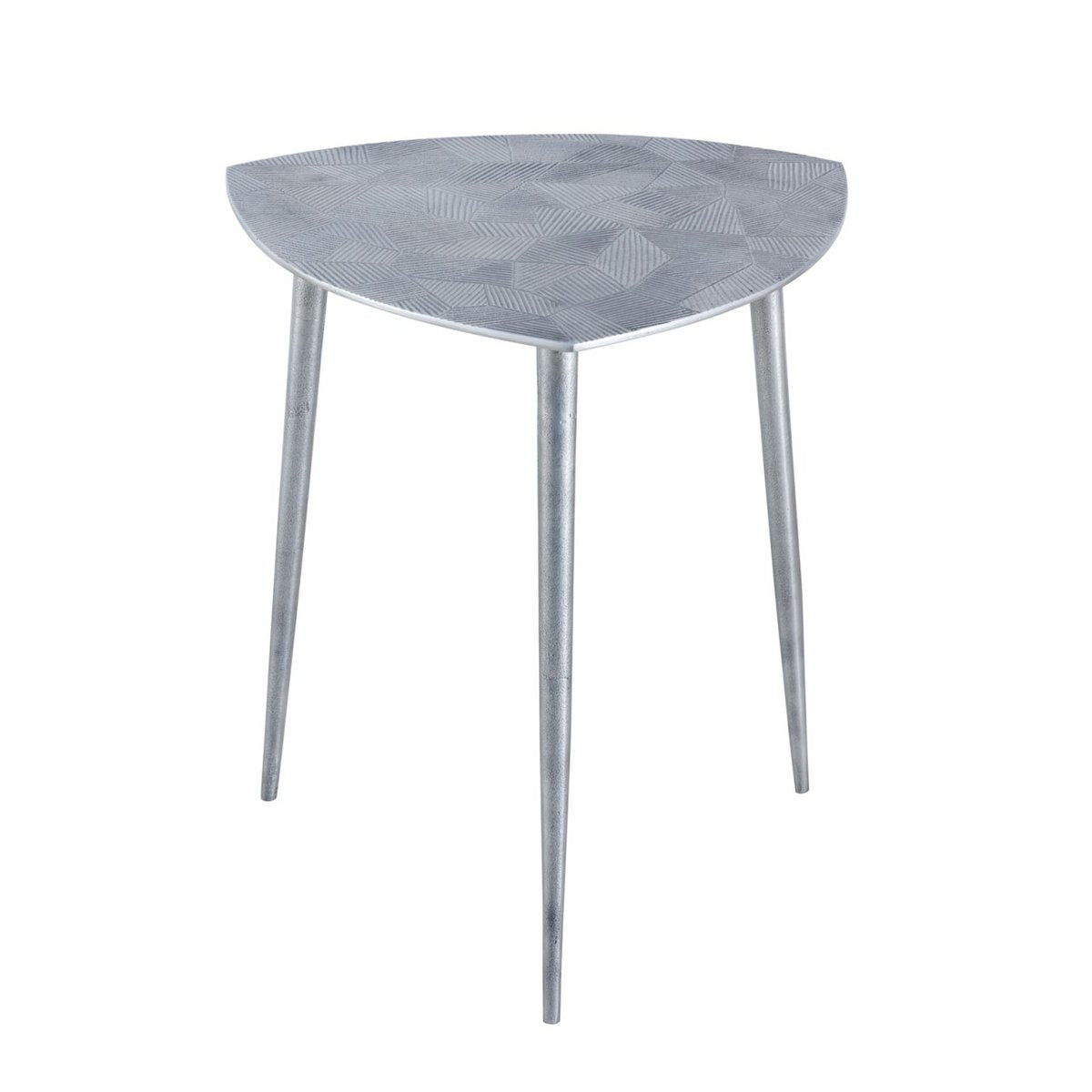Zij metalen decoratieve tafel Alster 40x45x40 cm driehoekige klasse.