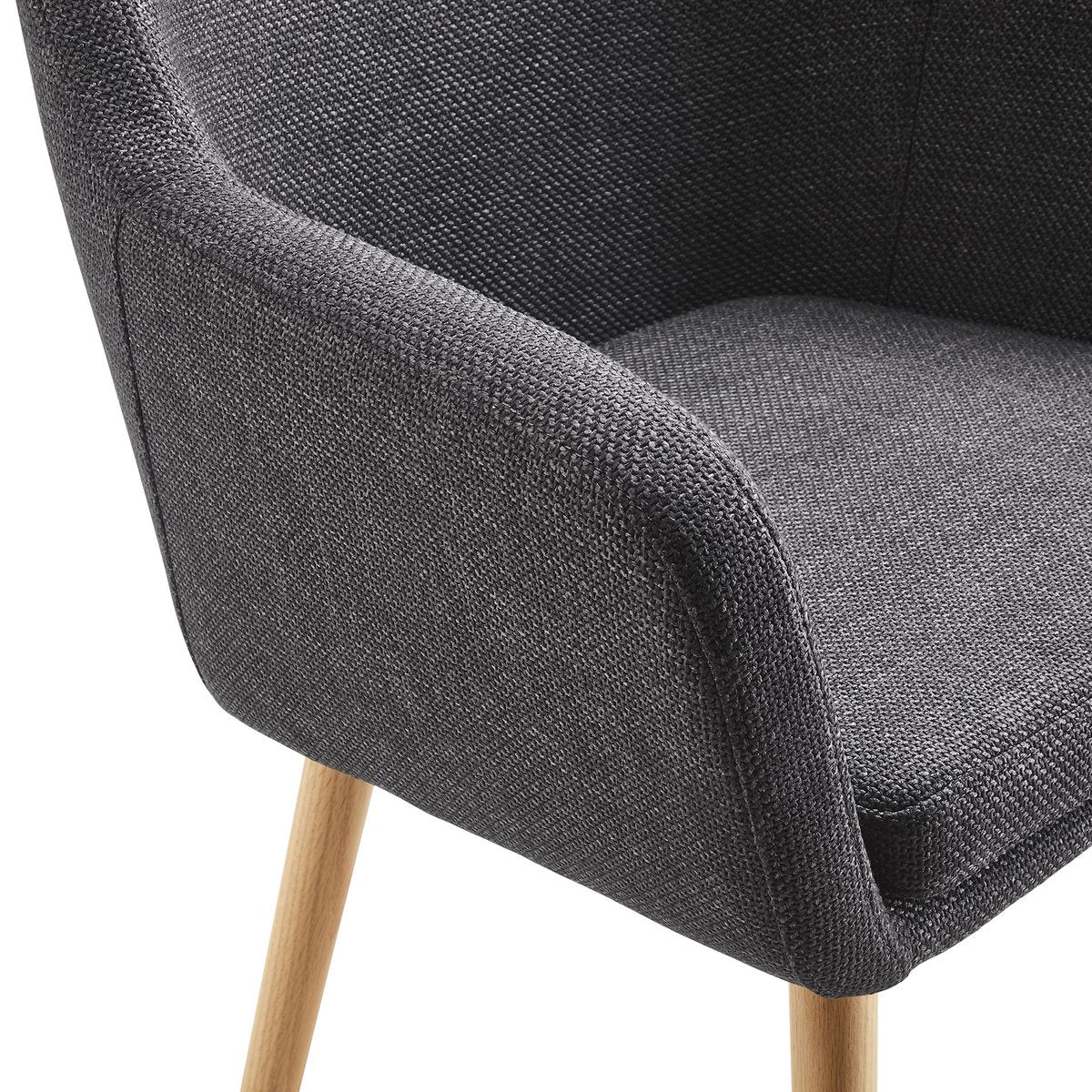 Fauteuil structuurstof donkergrijs