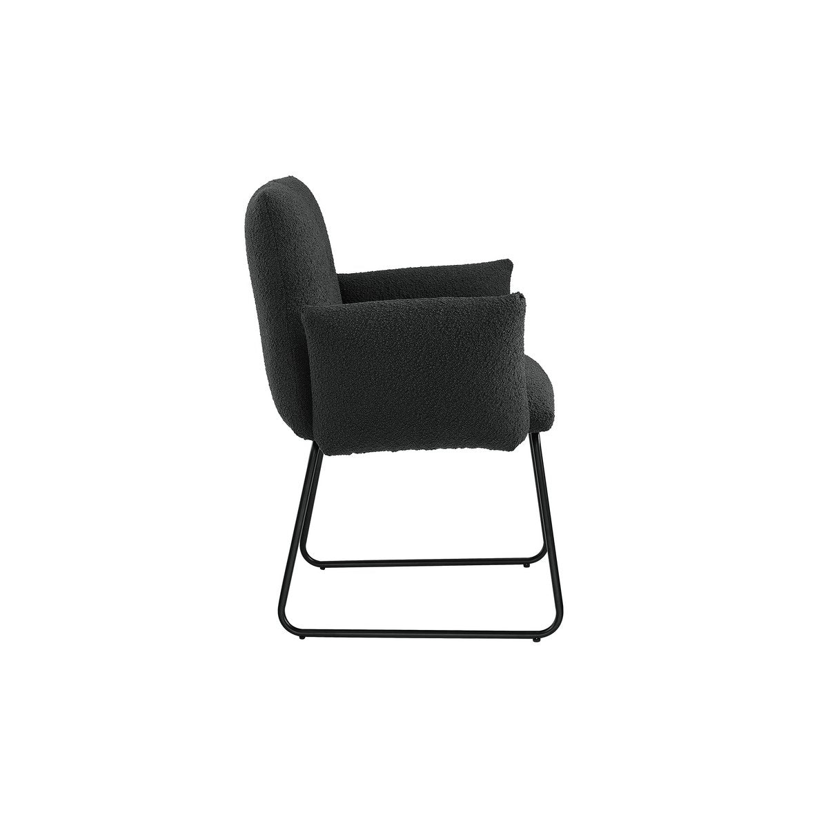 Fauteuil Bouclé stof antraciet