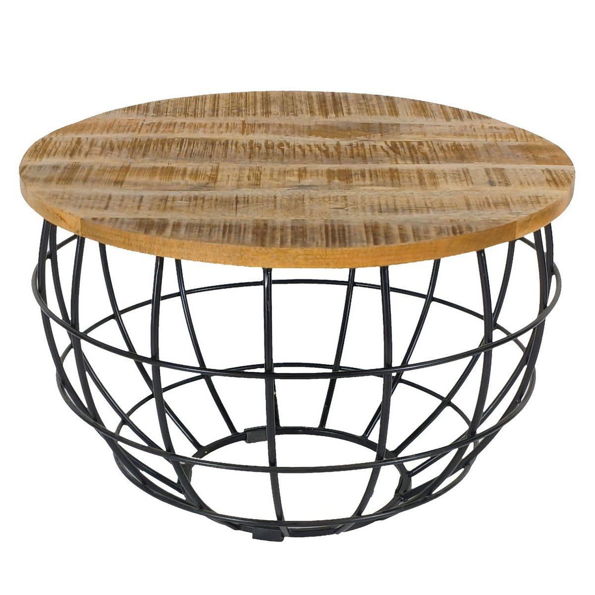 Bijzettafel Duurzame salontafel Woonkamer Tafel Ronde Lexington Ø 55 cm Metalen frame Solid