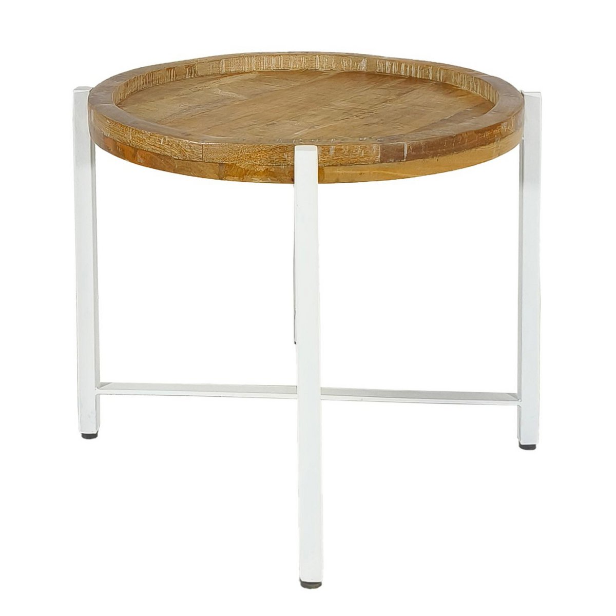 Bijzettafel ø55cm salontafel ronde woonkamertafel Sioux metalen frame