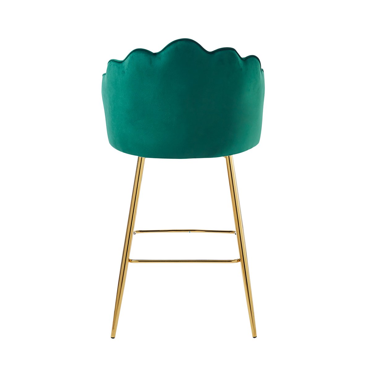 Set van 2 Shell Design Velvet Barkrukken Groen