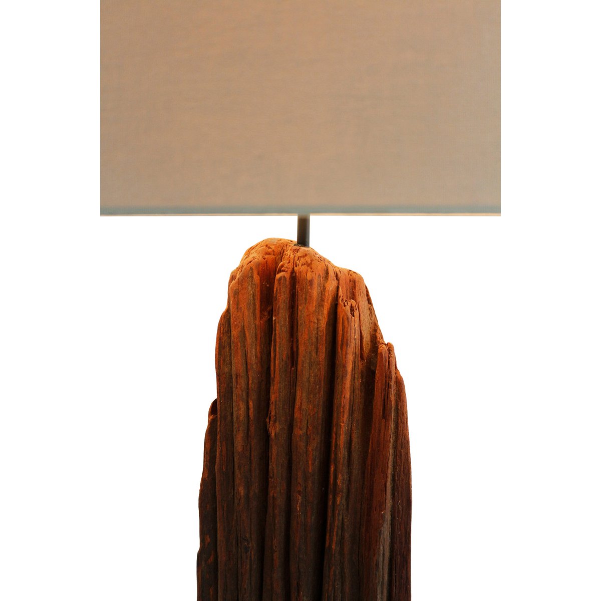Vloerlamp drijfhout naturel/wit 175 cm