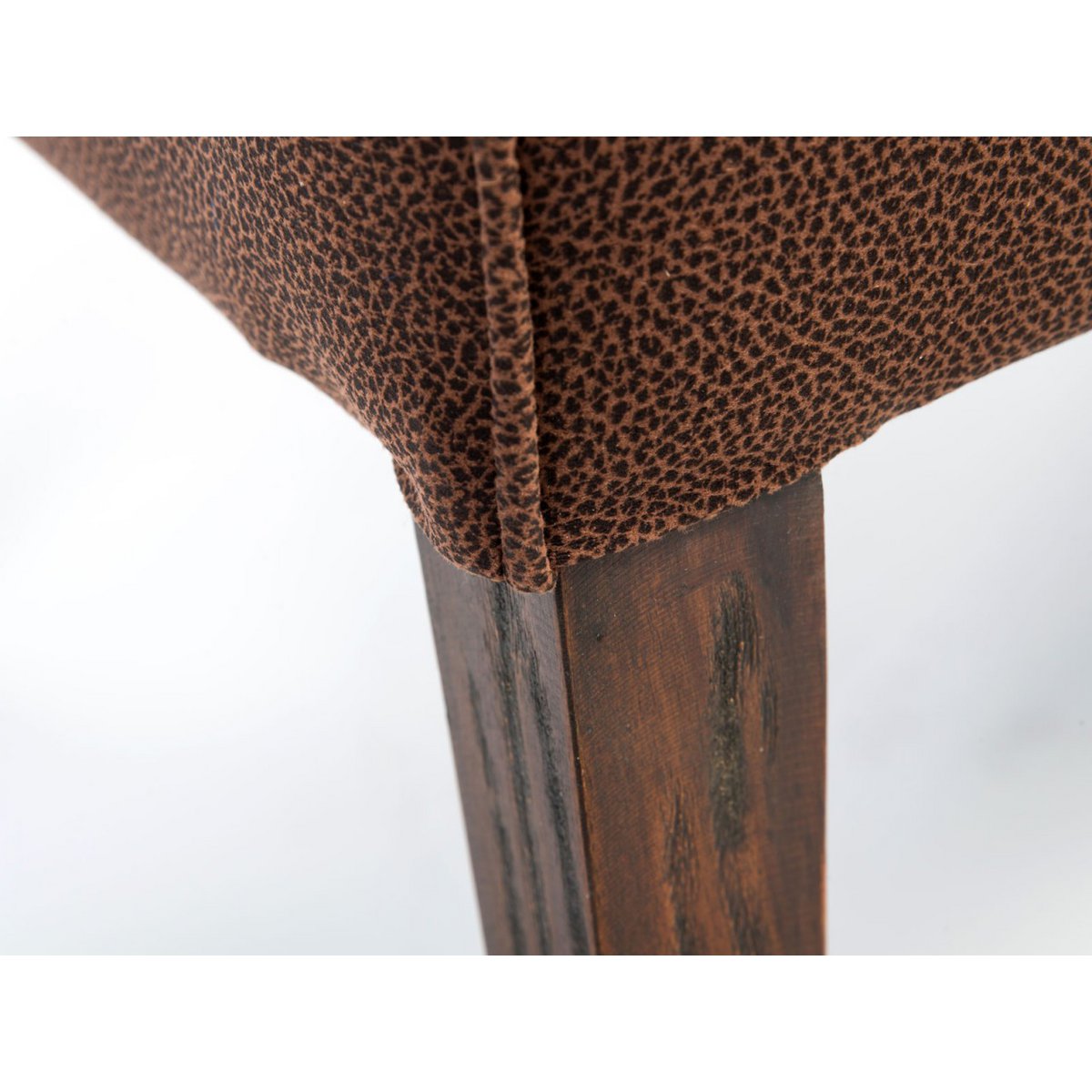 Rattan stoelen gezet 4 stukken eetkamerstoelen Antonio gestoffeerde stoelen bruin gestoffeerd wilde lederen look roggog