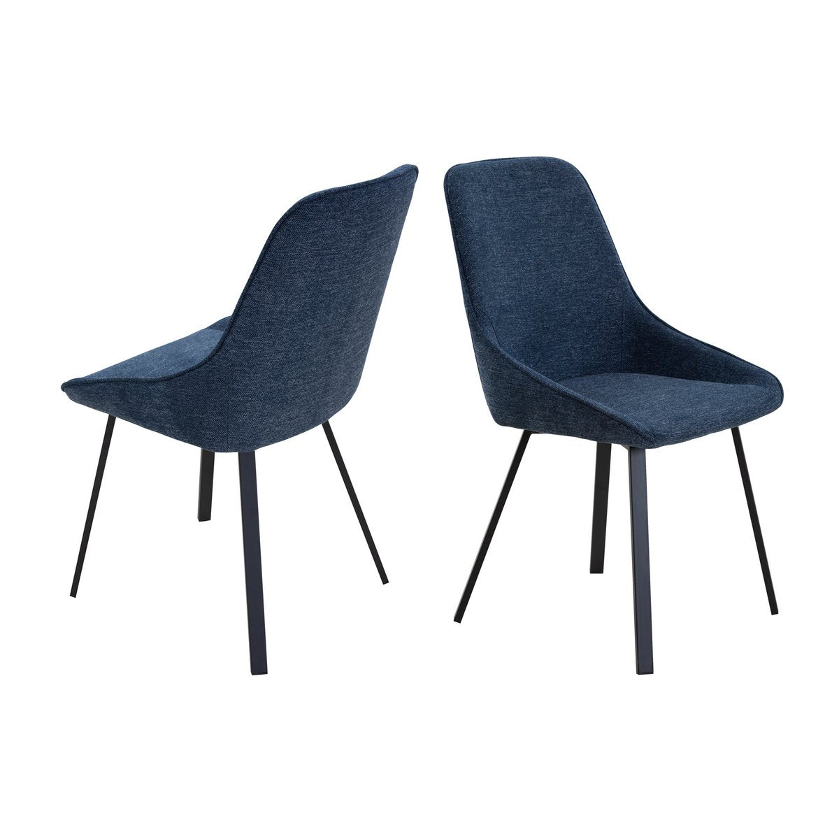 Eetkamerstoel set van 2 donkerblauw