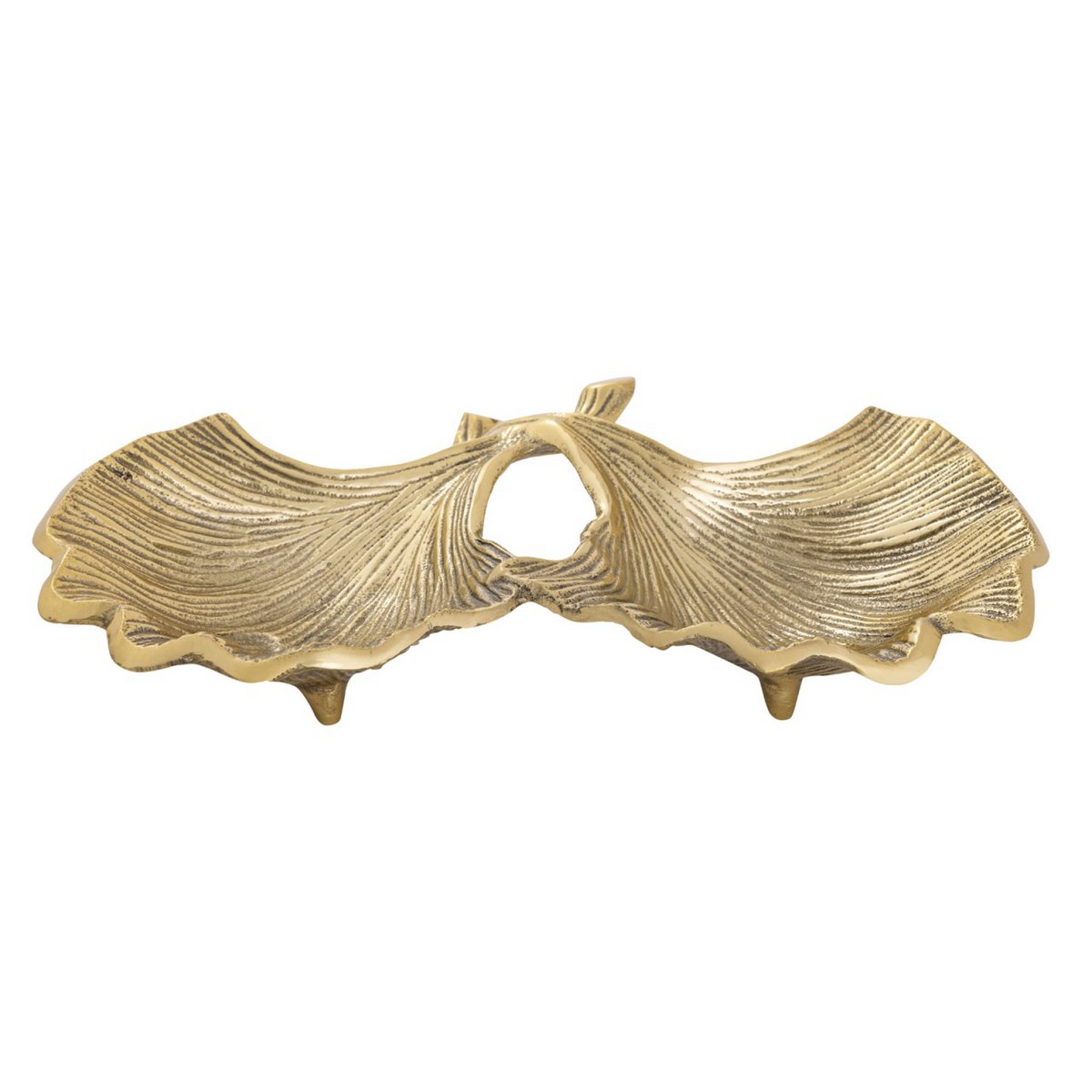 Decoratieve shell bowl master doos 18-delige aluminium ginkgo 2 blad goud of zilveren bladschaal