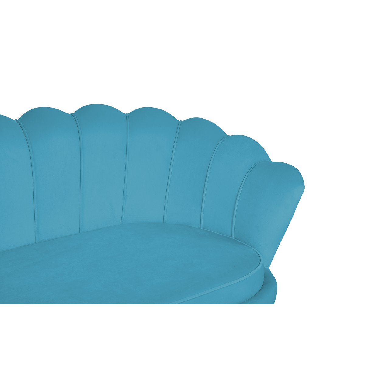 Shell bank 3 zits in fluweel blauw