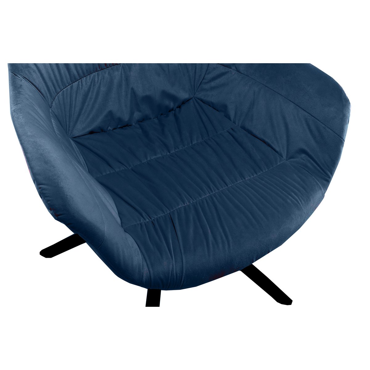Fauteuil met honingraatstiksel in fluweelblauw