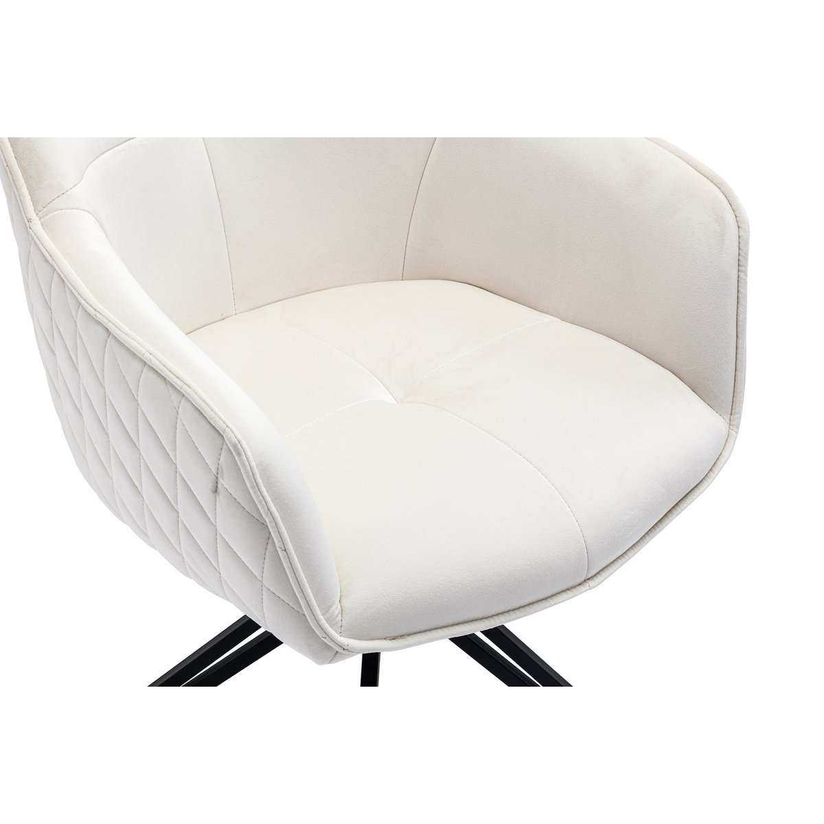 Fauteuil met honingraatquilt beige