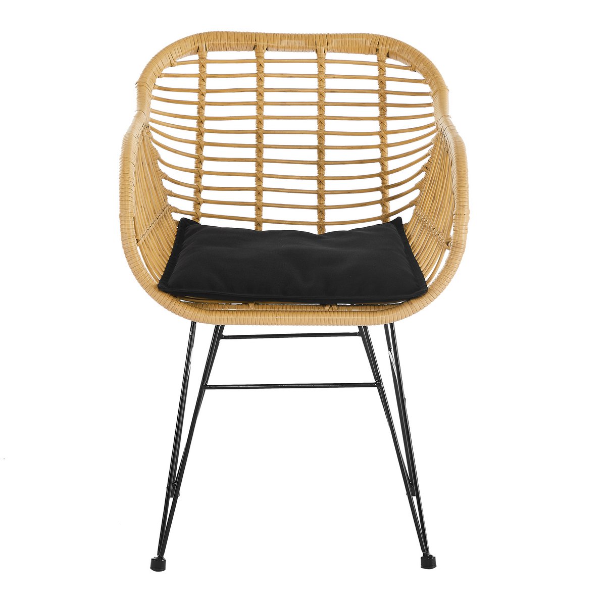 Set van 2 fauteuils in rotan look, naturel