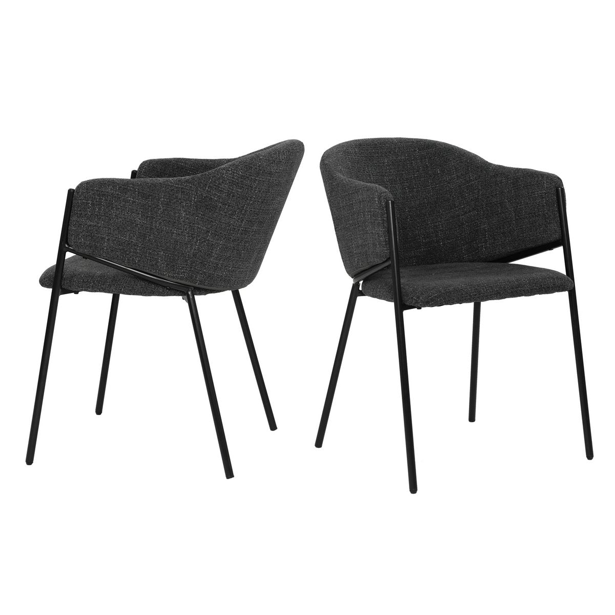 Fauteuilset van 2 met structuurstof