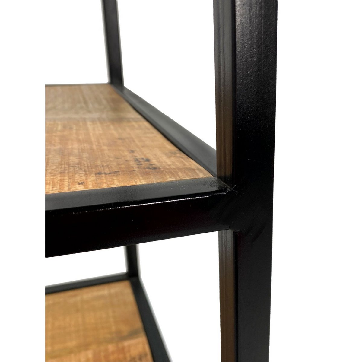 Boekenplank staande plank boekenplank 40x180x40 cm met lades Liverpool metalen frame zwart