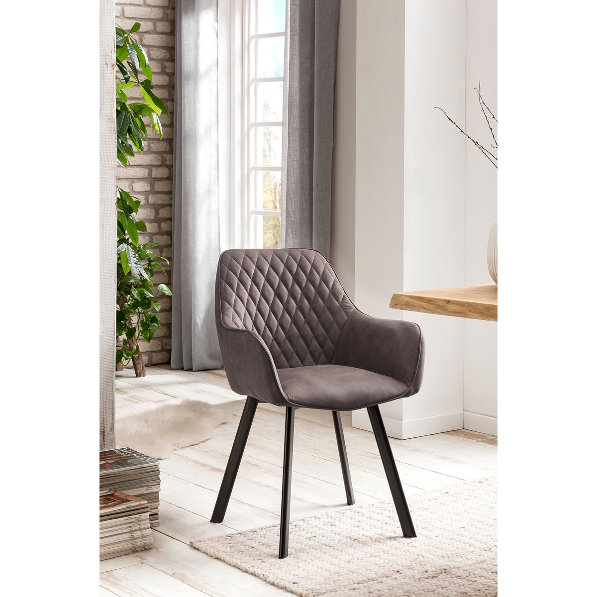 Set van 2 fauteuils in taupe microvezel