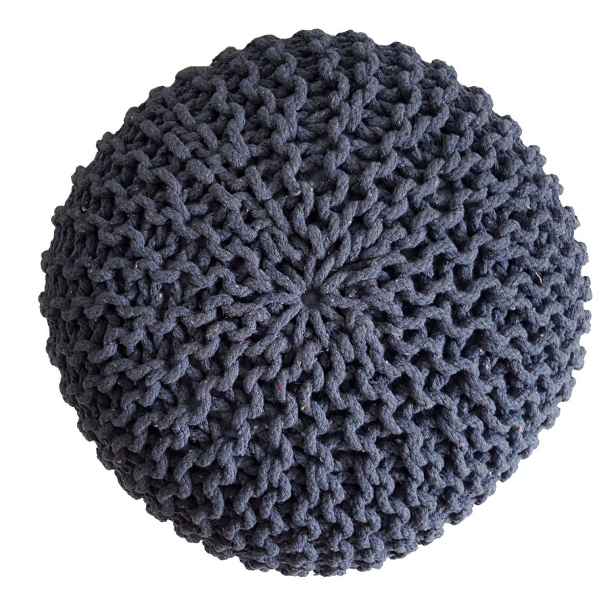 Brei -ontlasting pouf Ø 45 H 30 cm cm stoel pouf breien vloer kussen