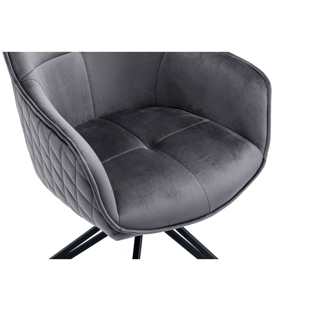 Fauteuil met honingraatquilt grijs