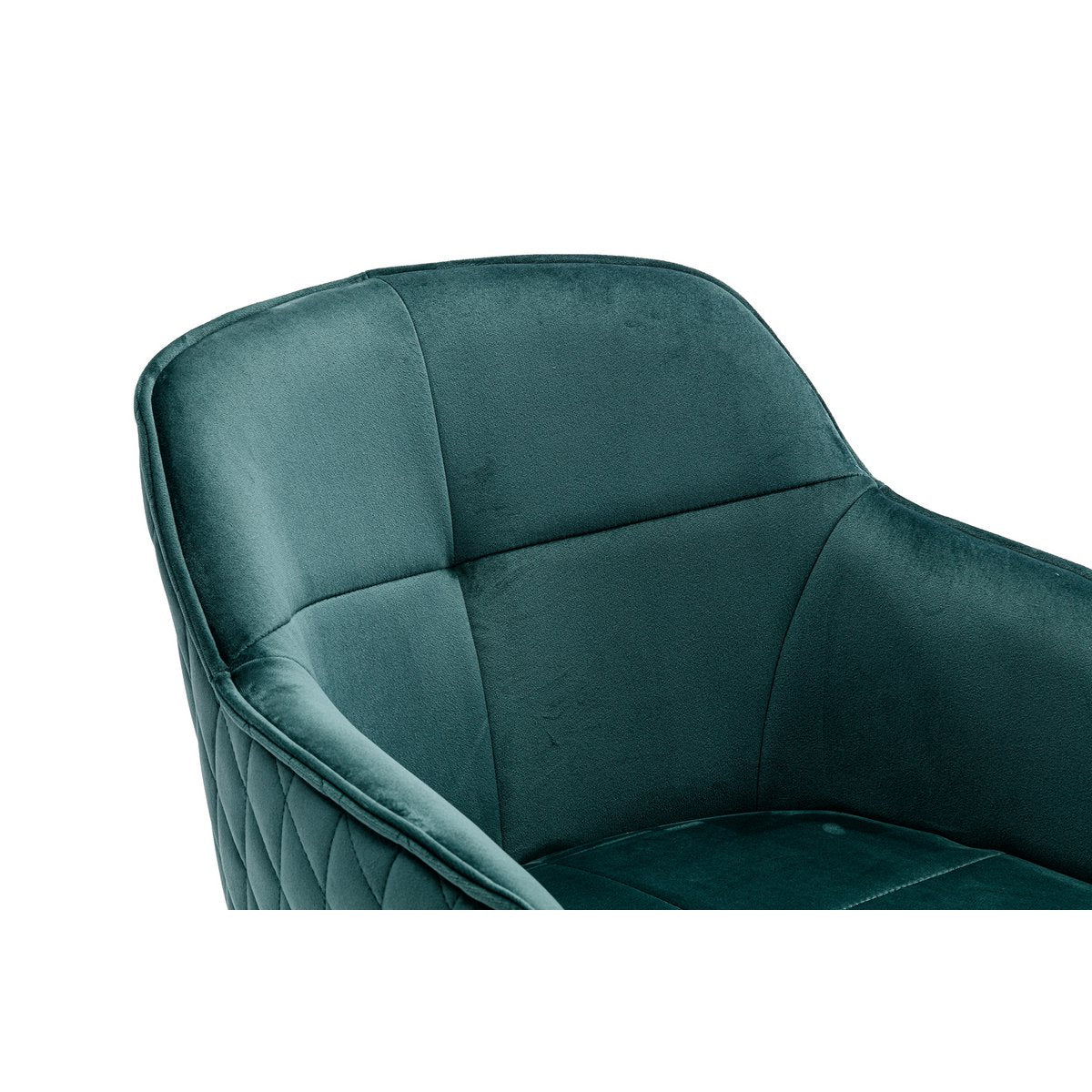 Fauteuil met honingraatquilt groen