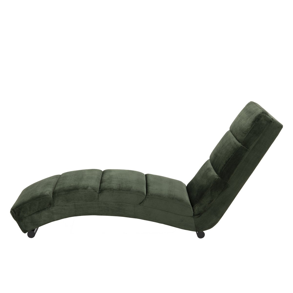 Chaise longue bosgroen fluweel