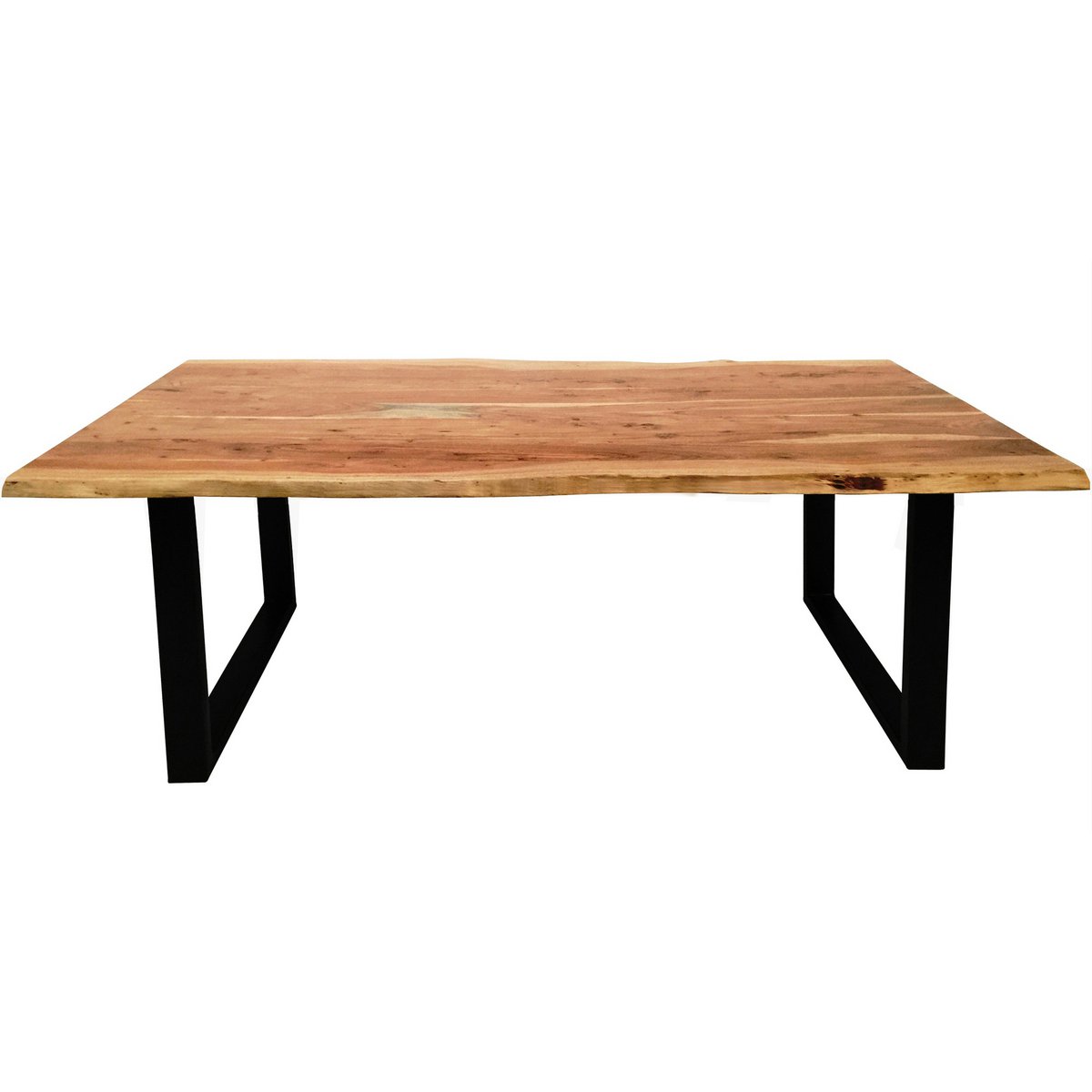 Tafel 120 x 80 cm, naturel blad, zwart frame
