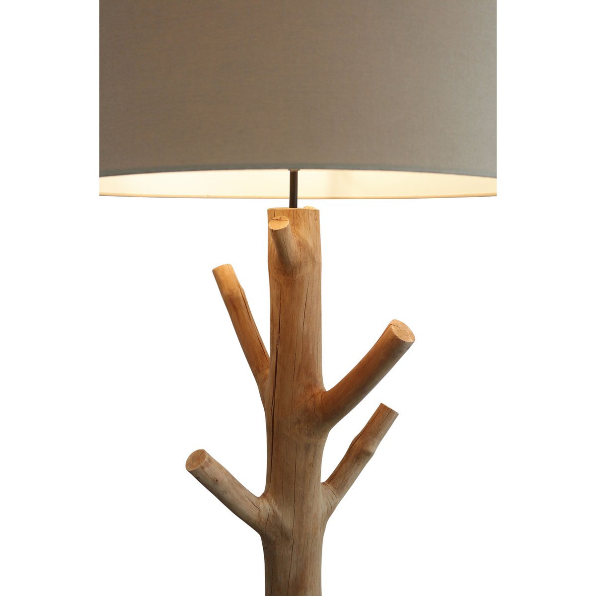 Vloerlamp drijfhout naturel/wit 175 cm